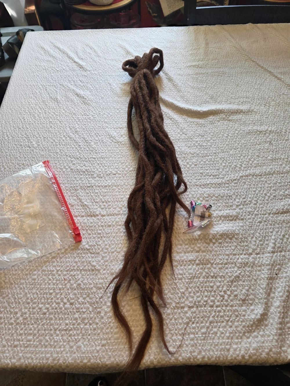 Brown Hair  Dreads New With Accesories